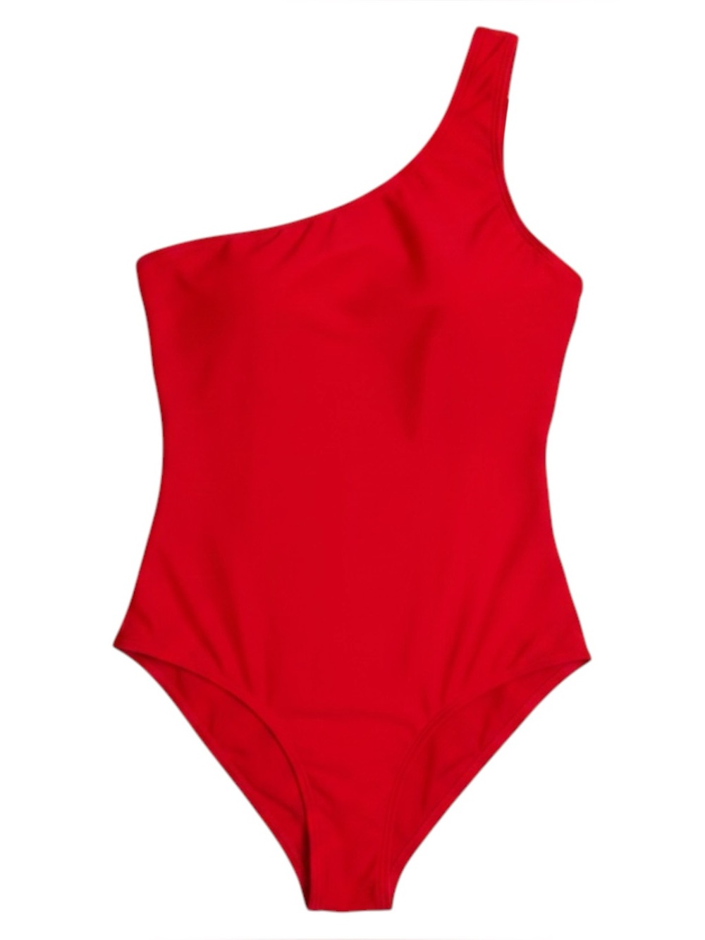 Kona Sol One Shoulder Red One Piece Swimsuit Tummy Control L NWT
